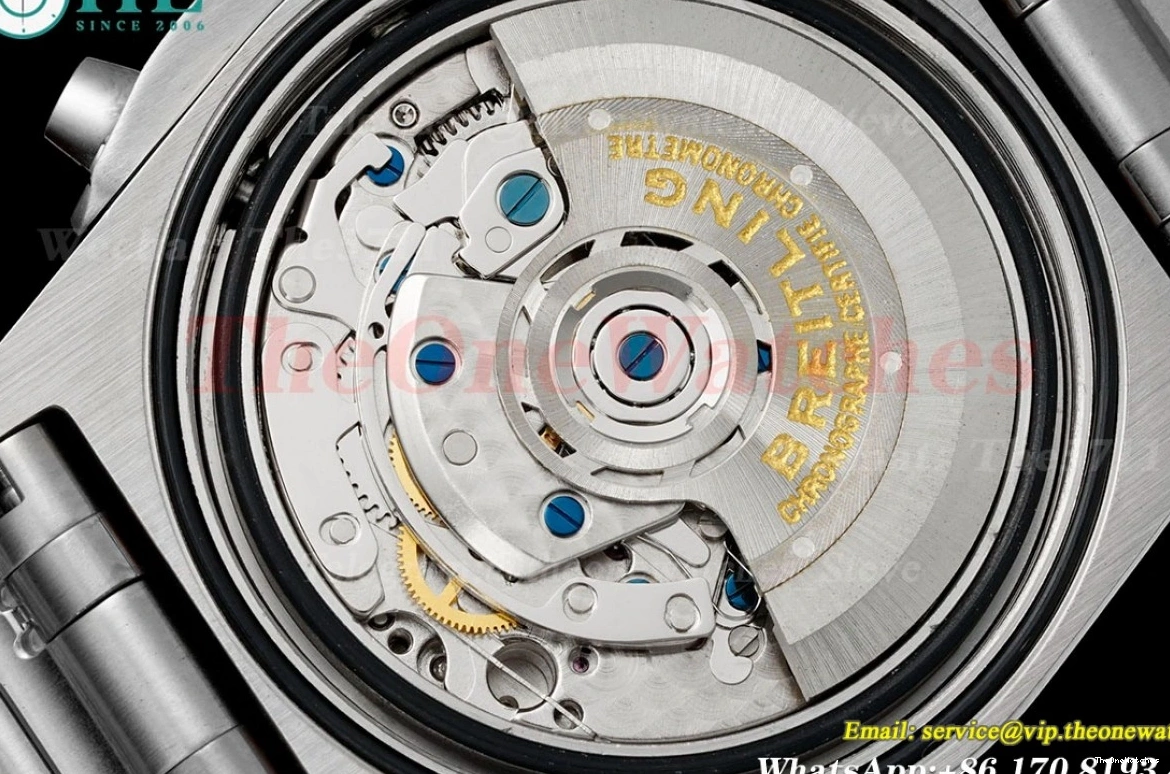 SS Stk 42MM SS Chronomat A7750 TF Green B01 0129